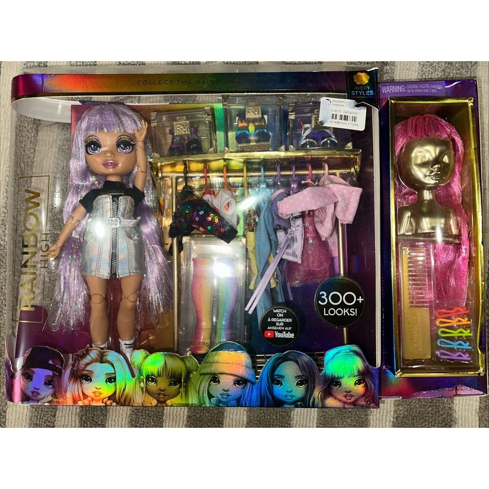 MGA Rainbow High Avery Styles Fashion Studio Doll Playset 300+ Looks Damaged Box